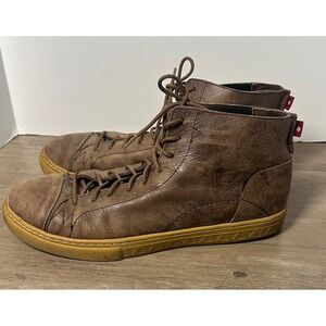Oliberte‎ Boots Men's 13 Brown Leather Made in Africa Lace Up (45) Rare Vintage